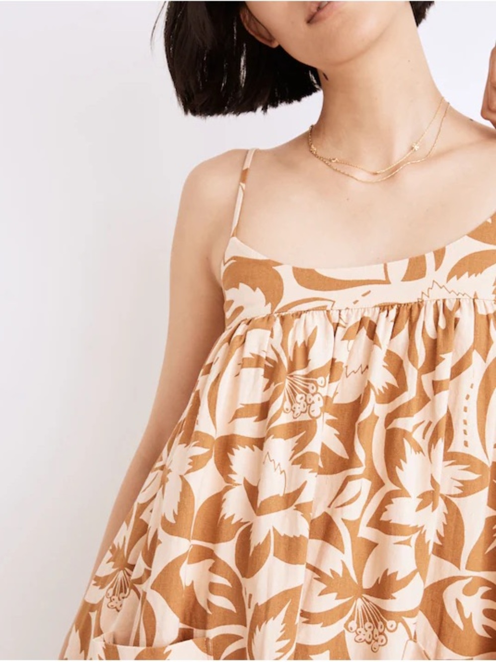 Madewell Linen-Blend MIDI Dress in Tropicale Floral, size S - Picture 4 of 8